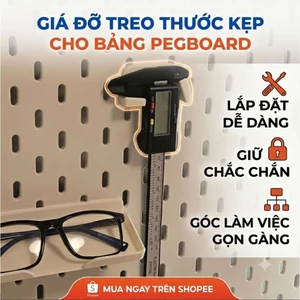 Giá Đỡ Thước Kẹp Bằng Nhựa Cho Bảng Pegboard Skadis IKEA | Phụ Kiện Pegboard