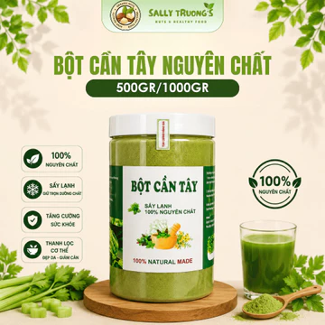 Bột Cần Tây Sấy Lạnh Nguyên Chất Hộp 500g Có Thành Phần 100% Từ Thiên Nhiên
