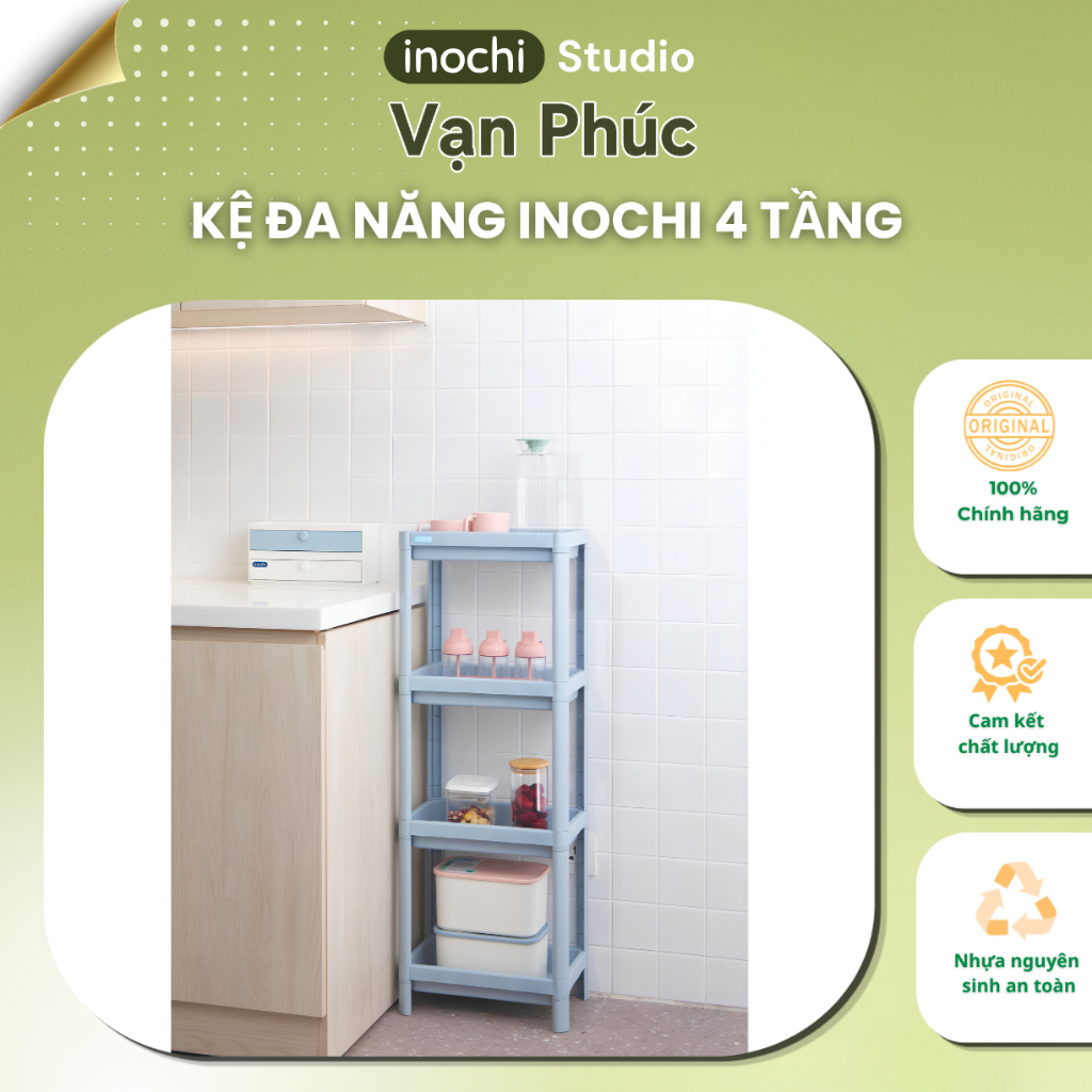 Kệ đa năng 2 3 4 tầng Tokyo đựng sách, mỹ phẩm, kệ nhà tắm, kệ bếp, kệ gia vị, khay có lỗ thoát nước