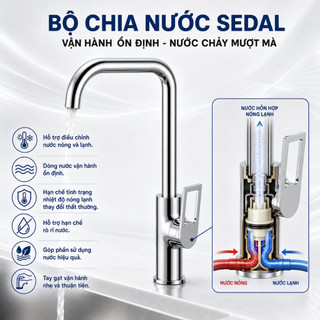 Vòi Chậu Rửa Bát Rossi R803C1 Dành Cho Bếp, Có Nóng Lạnh, Bảo Hành 2 Năm