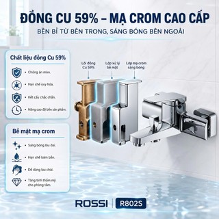 Vòi Sen Rossi R802S Có Nóng Lạnh, Bảo Hành 2 Năm
