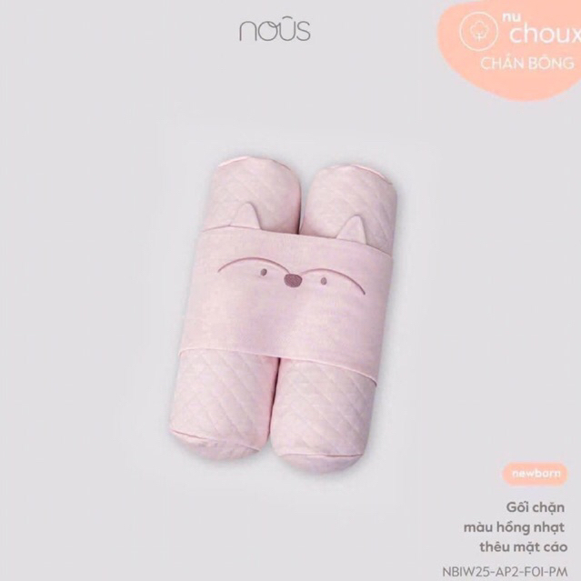 Phụ Kiện Nous Newborn Gối gặn cho bé trai bé gái sơ sinh mềm mịn họa tiết gấu dễ thương