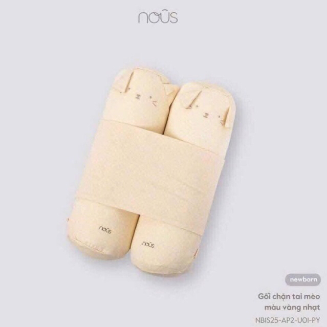 Phụ Kiện Nous Newborn Gối gặn cho bé trai bé gái sơ sinh mềm mịn họa tiết gấu dễ thương