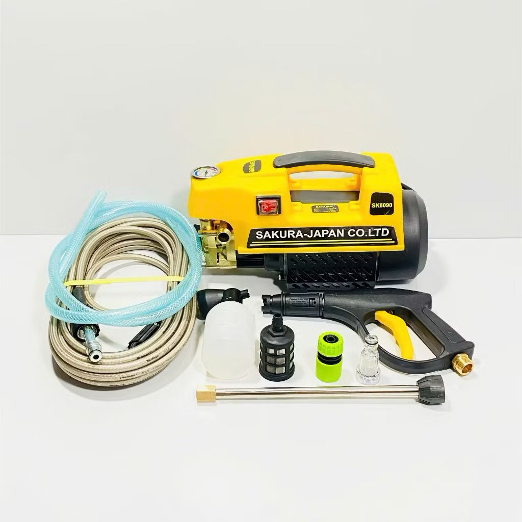 Máy rửa xe Sakura 3500W - Lõi đồng 100% máy công xuất lớn - rửa xe gia đình bình bọt tuyết