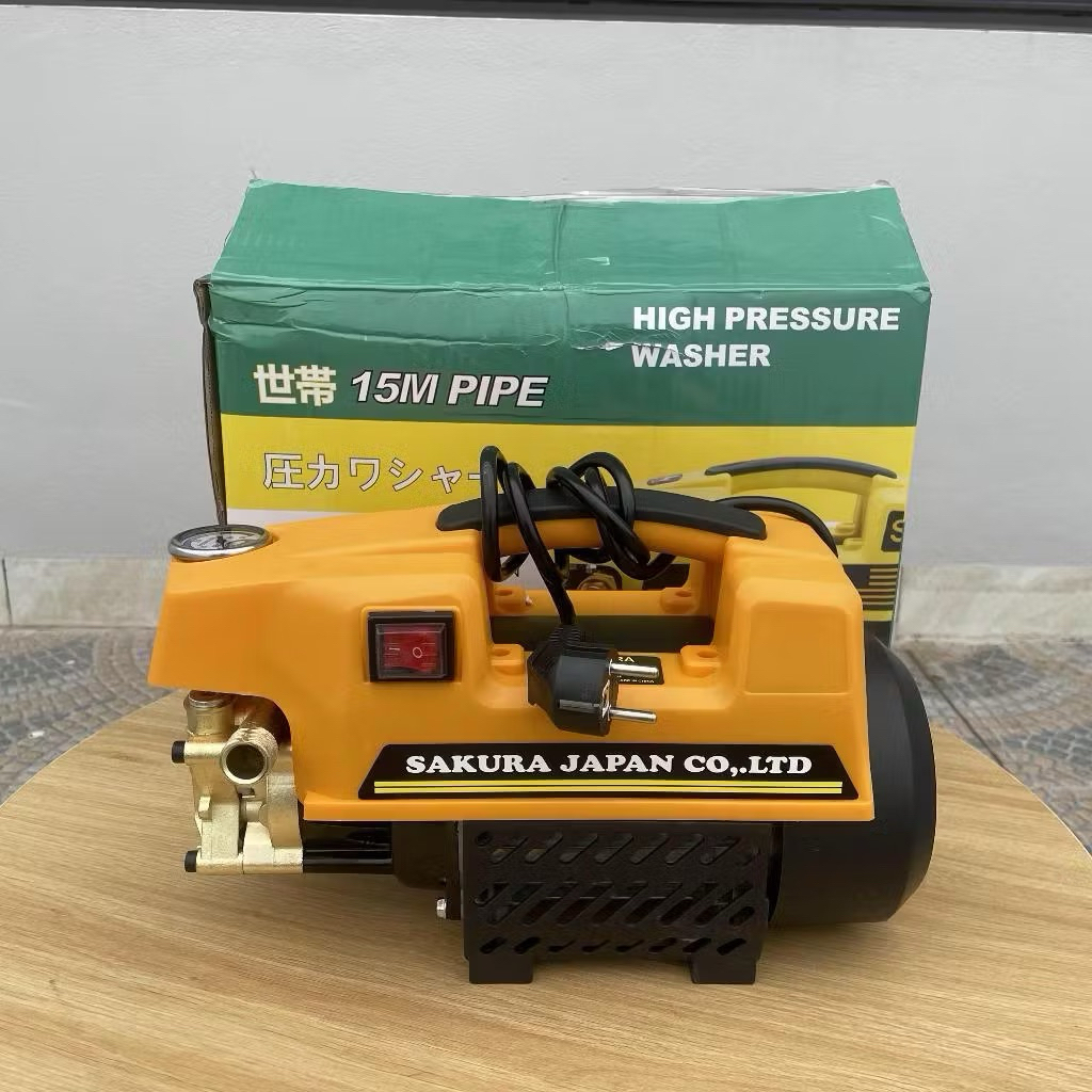 Máy rửa xe Sakura 3500W - Lõi đồng 100% máy công xuất lớn - rửa xe gia đình bình bọt tuyết