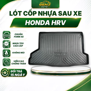 Lót cốp Honda HRV 2022-Nay - Nhựa dẻo TPO Không mùi, Chuẩn khít form xe, Chống thấm nước, Dễ vệ sinh