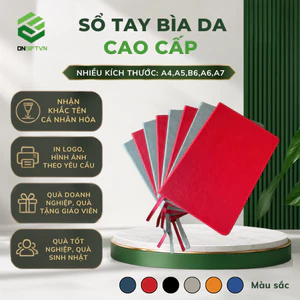 Sổ Tay Bìa Da 200 Trang Dòng Kẻ Nhiều Kích Thước A4, A5, B6, A6, A7 In Logo Theo Yêu Cầu