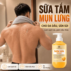 Sữa tắm lưu huỳnh LYDIMOON Sữa tắm viêm nang lông Kháng Khuẩn Da Và Giảm Mụn Lưng Mờ Thâm, Làn Da Sạch Mịn 500ML