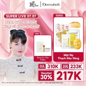 Mặt Nạ Thạch Dẻo Vàng 1kg + Tặng Dụng Cụ Trộn 4 Món