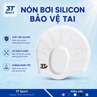 Mũ bơi silicon cao cấp 3T Wave ôm sát đầu không siết tóc bảo vệ tai phù hợp nam nữ NB3T02