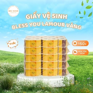 10 cuộn Vàng Giấy Vệ Sinh Bless You Lamour Cao Cấp 3 lớp - Chính Hãng