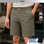 Quần short nam BASIC SLEEK form ngang gối, lưng thun khóa kéo, chất kaki cá sấu dày dặn, ít nhăn - FEAER