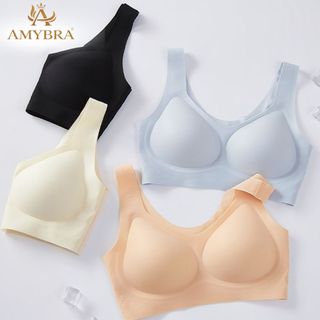 Áo Lót Nữ AMYBRA BRA Không Gọng Mỏng Nhẹ – Áo Bra Trơn Tàng Hình A606