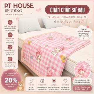 [MỞ BÁN] Chăn Sơ Đậu Nành Trần Bông Tơ Tằm Cao Cấp Size 1m5x2m - Mền Hè Thu Bo Viền Mềm Mịn Nhẹ Toàn Diện Nặng 1.2kg