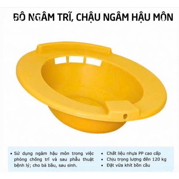 Chậu thau ngâm rửa phụ khoa hậu môn, chậu ngâm trĩ, chậu xông vùng kín cho phụ nữ sau sanh.