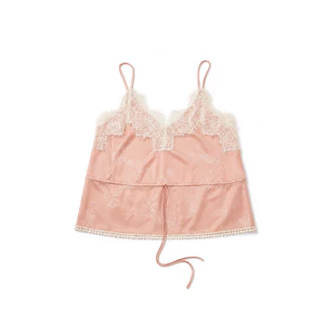 TUBYCATU Áo Hai Dây Lụa Phối Ren Rosalie Lace