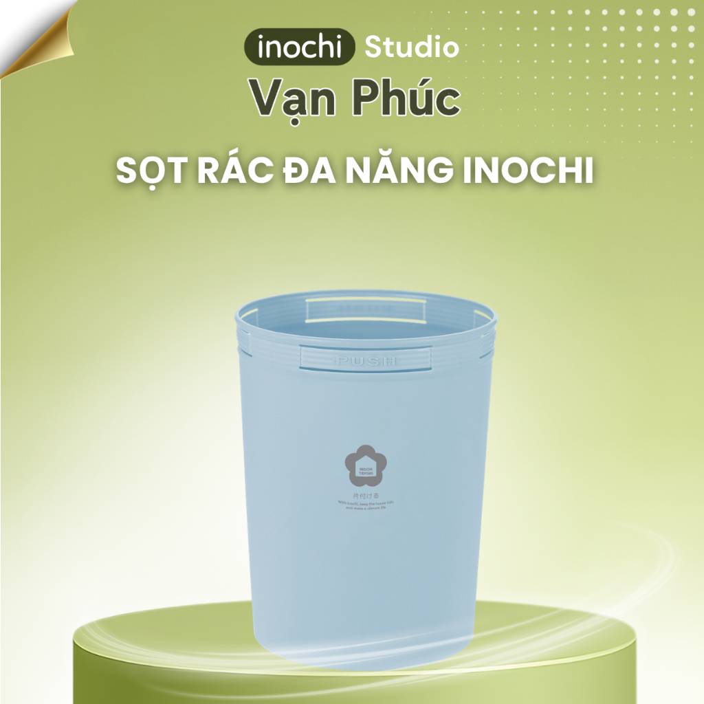 Sọt rác đa năng INOCHI thiết kế nhỏ gọn, nhựa nguyên sinh kháng khuẩn khử mùi GIAO MÀU NGẪU NHIÊN