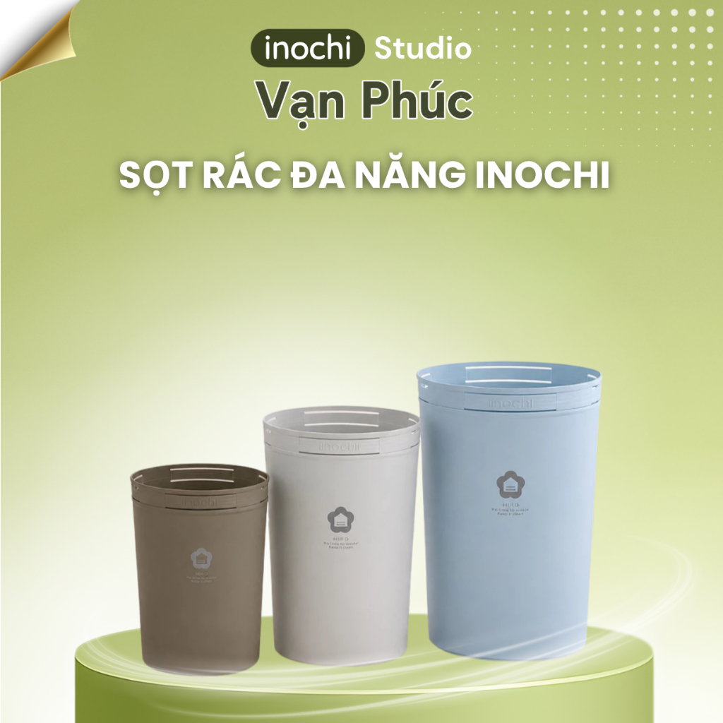 Sọt rác đa năng INOCHI thiết kế nhỏ gọn, nhựa nguyên sinh kháng khuẩn khử mùi GIAO MÀU NGẪU NHIÊN