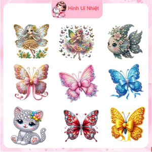 Hình in pét ủi nhiệt,nhiều mẫu nhiều size,ủi tại nhà bằng bàn ủi
