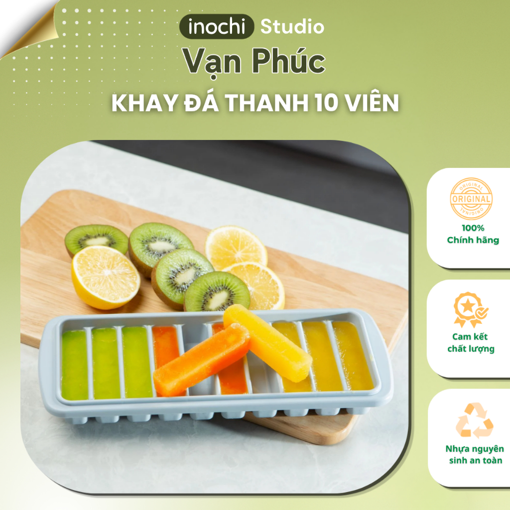 Khay làm đá Kari Inochi 5, 10, 12, 21, 84 Viên. Không giòn gãy, bền đẹp hiện đại, nắp đậy tiện lợi inochi store hcm