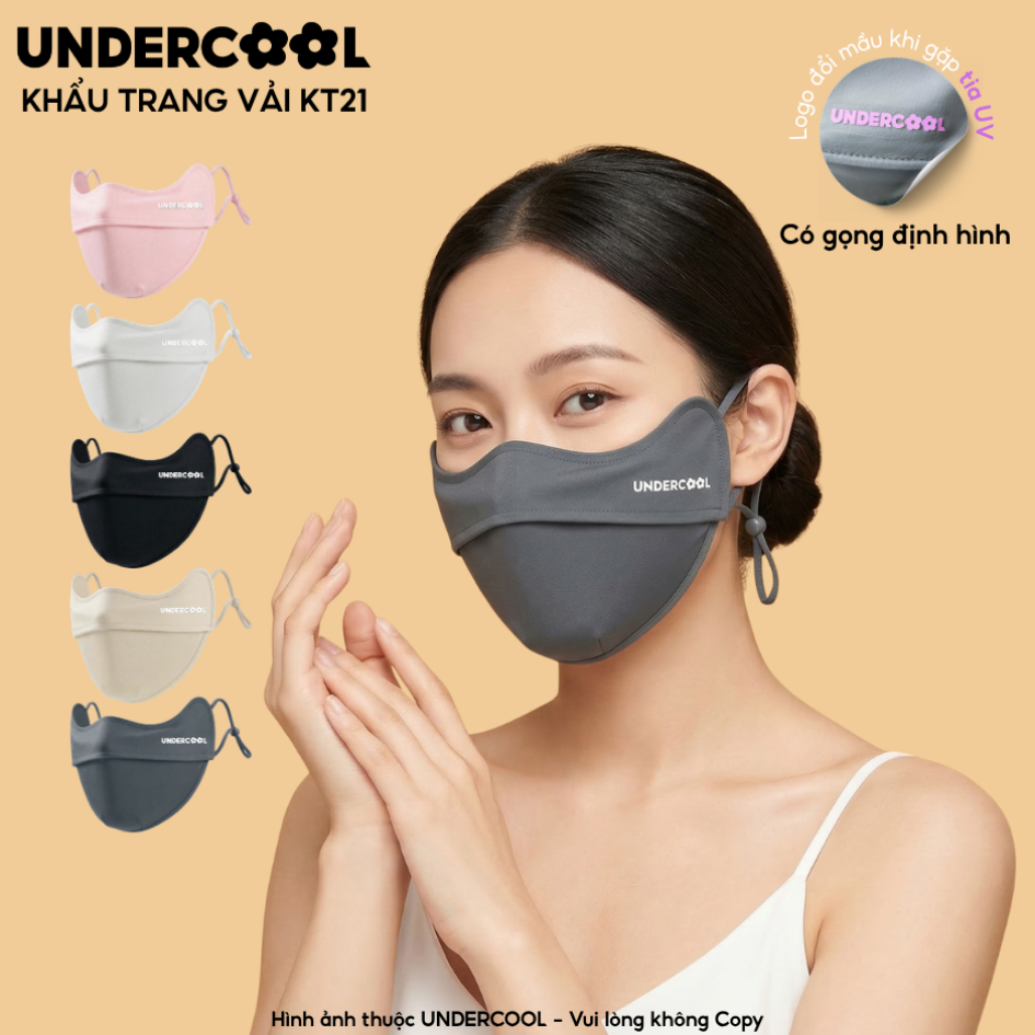 COMBO 1 Áo Chống Nắng ACN07 UPF50+ và 1 Khẩu Trang Chống UV Vải KT21 Thun Lạnh Mát Da, Gọng 3D Chống Lem Son