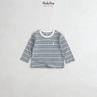 Áo Thun Dài Tay Kẻ Ngang Thêu Gấu Đáng Yêu Cho Bé Hokiha Vải Cotton Mềm Mịn, Thoáng mát Size Từ 8-17kg A120