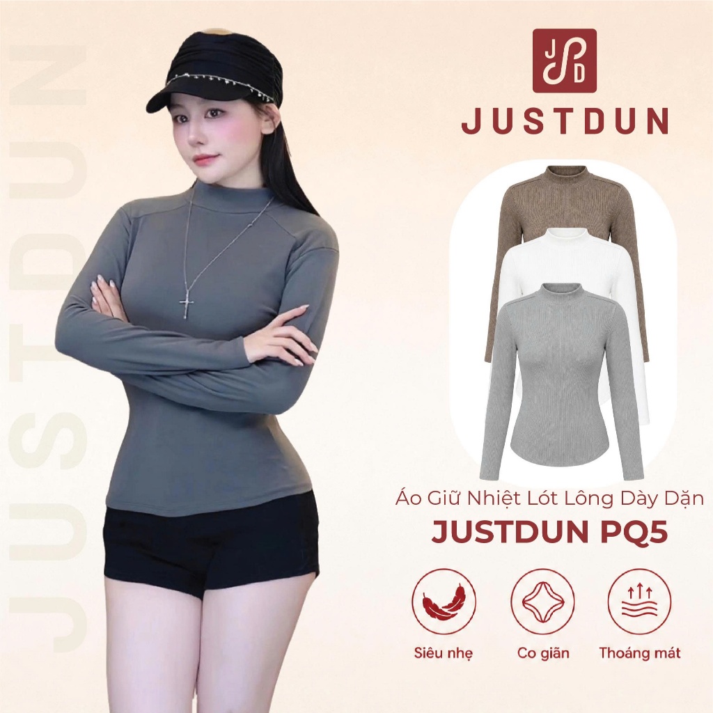 Áo Giữ Nhiệt Lót Lông Dày Dặn Basic Dễ Phối Đồ JUSTDUN PQ5