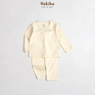 Bộ Quần Áo Dài Tay Cotton Trơn Cho Bé Trai Bé Gái Hokiha Vải Cotton Mềm Mịn, Thoáng mát Size Từ 8-17kg B125