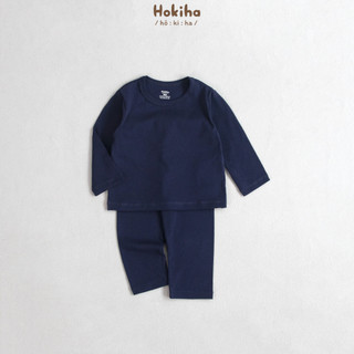 Bộ Quần Áo Dài Tay Cotton Trơn Cho Bé Trai Bé Gái Hokiha Vải Cotton Mềm Mịn, Thoáng mát Size Từ 8-17kg B125