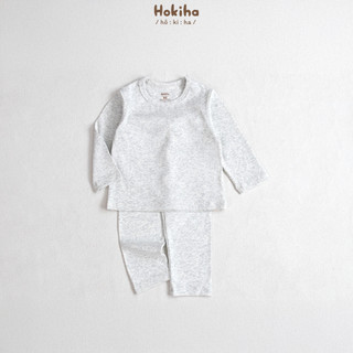Bộ Quần Áo Dài Tay Cotton Trơn Cho Bé Trai Bé Gái Hokiha Vải Cotton Mềm Mịn, Thoáng mát Size Từ 8-17kg B125