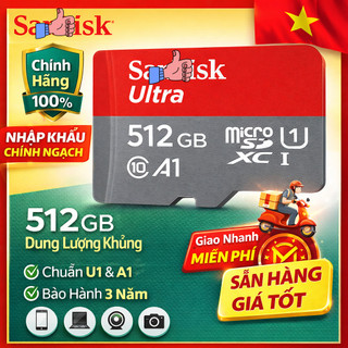Thẻ nhớ MicroSDXC SanDisk 32GB / 64GB / 128GB / 256GB / 512GB  Ultra A1 C10 U1 UHS-I 150MB/s，Dùng Cho Camera CCTV