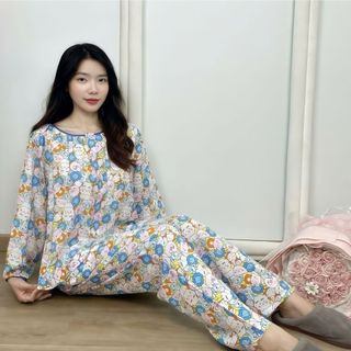 [S5- 2] Đồ Bộ Ngủ Vải Tole Lanh Tay dài quần dài, Tay Raglan, có nút kiểu Pijama