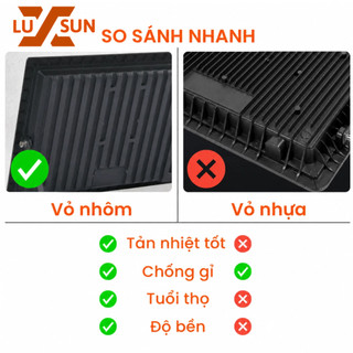 Đèn Pha LED LUXSUN 100W 150W 200W 300W 400W 500W IP66 Siêu Sáng Chống Nước Sân Vườn Sân Bóng Bảo Hành 12 Tháng