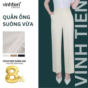 Quần Âu Nữ Dáng Xuông Vừa Vĩnh Tiến , GTB 675, chất liệu vải mềm mịn thoáng mát đứng form.