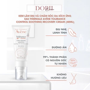 Kem dưỡng khôi phục hàng rào bảo vệ da AVÈNE CONTROL SOOTHING SKIN RECOVERY 40ml tặng khăn giấy