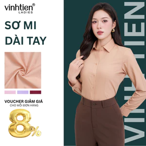 Áo Sơ Mi Nữ Dài Tay 0234 Công Sở Vĩnh Tiến Ladies, Chất Liệu Modal Sợi Gỗ - GTB 475
