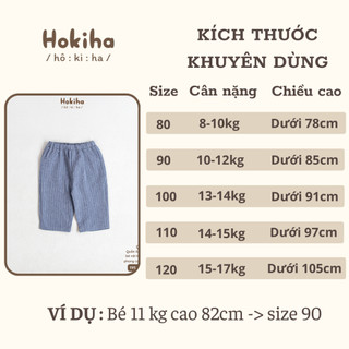 Quần Âu Kẻ Dài Cho Bé Hokiha Chất Vải Thô Mềm Mại Đứng Form Phong Cách Hàn Quốc Size Từ 8-17kg Q164