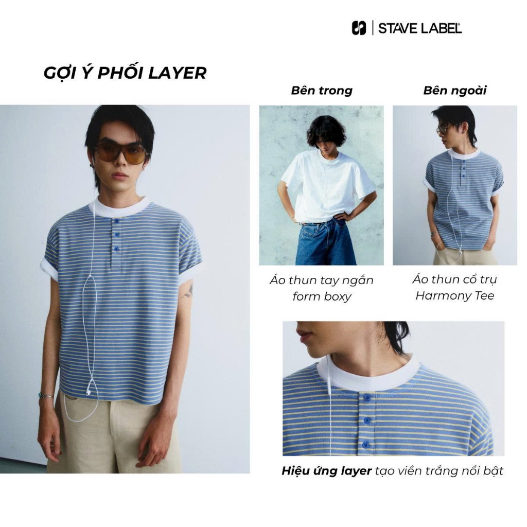Áo thun nam, áo tay ngắn Harmony Tee Stave Lable cổ trụ chất Cotton cao cấp, thanh lịch, mềm mại, thoải mái | BigBuy360 - bigbuy360.vn
