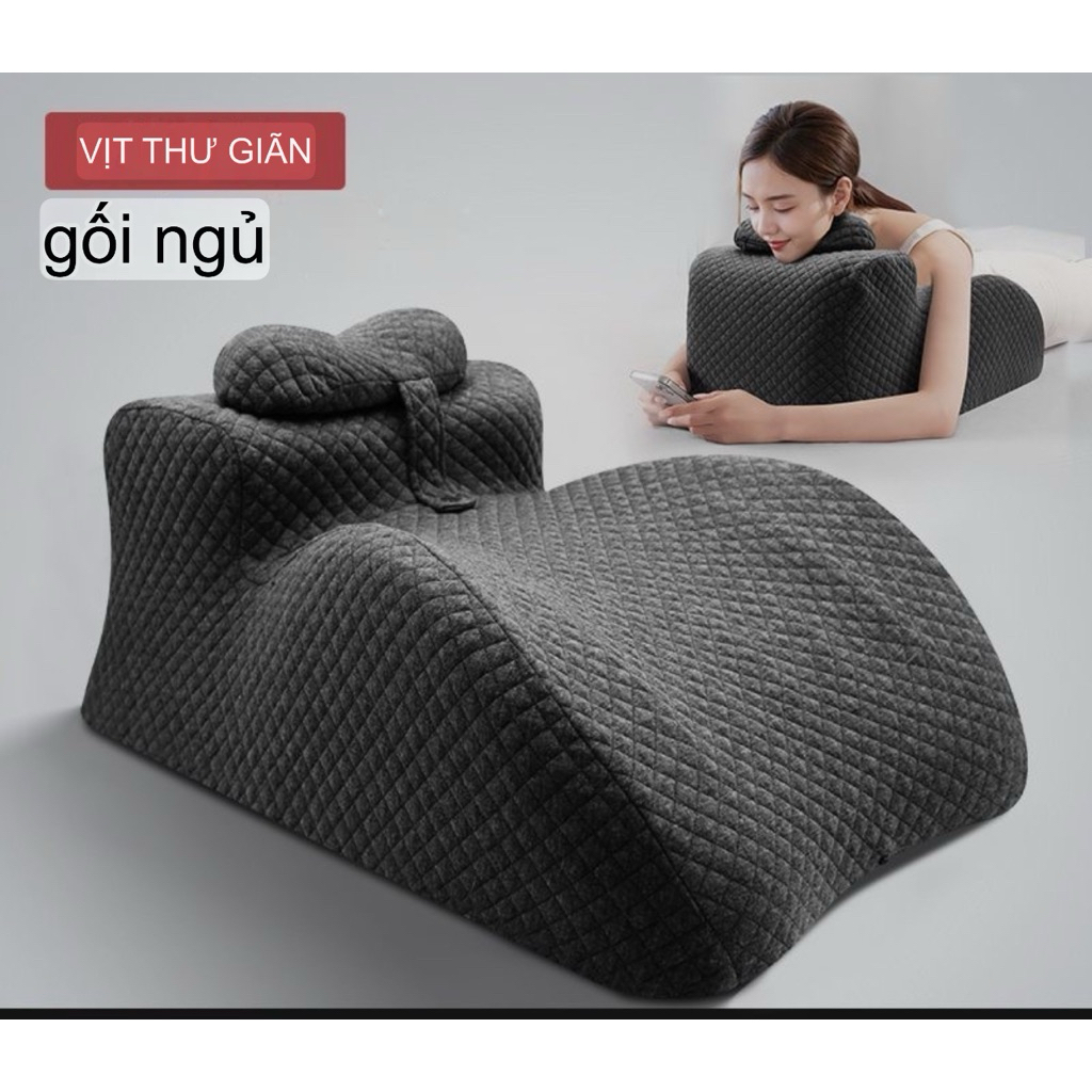 Gối ngủ nằm sấp chống trào ngược dạ dày đệm tựa lưng gác chân cao su non vỏ tháo rời
