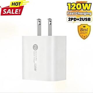55Combo Sạc Nhanh 3 Món : Củ Sạc Nhanh 120w 4 Cổng,Cáp Sạc Nhanh 100w 3 Đầu, Cáp Sạc 4 Đầu (Cáp 4in1)