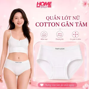 Quần lót nữ thun cotton mềm mại co giãn tốt - Quần chip nữ cạp vừa in chữ cá tính đáy may 2 lớp LY08