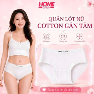 Quần lót nữ thun cotton mềm mại co giãn tốt - Quần chip nữ cạp vừa in chữ cá tính đáy may 2 lớp LY08