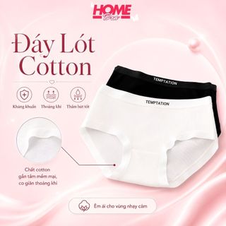 Quần lót nữ thun cotton mềm mại co giãn tốt - Quần chip nữ cạp vừa in chữ cá tính đáy may 2 lớp LY08