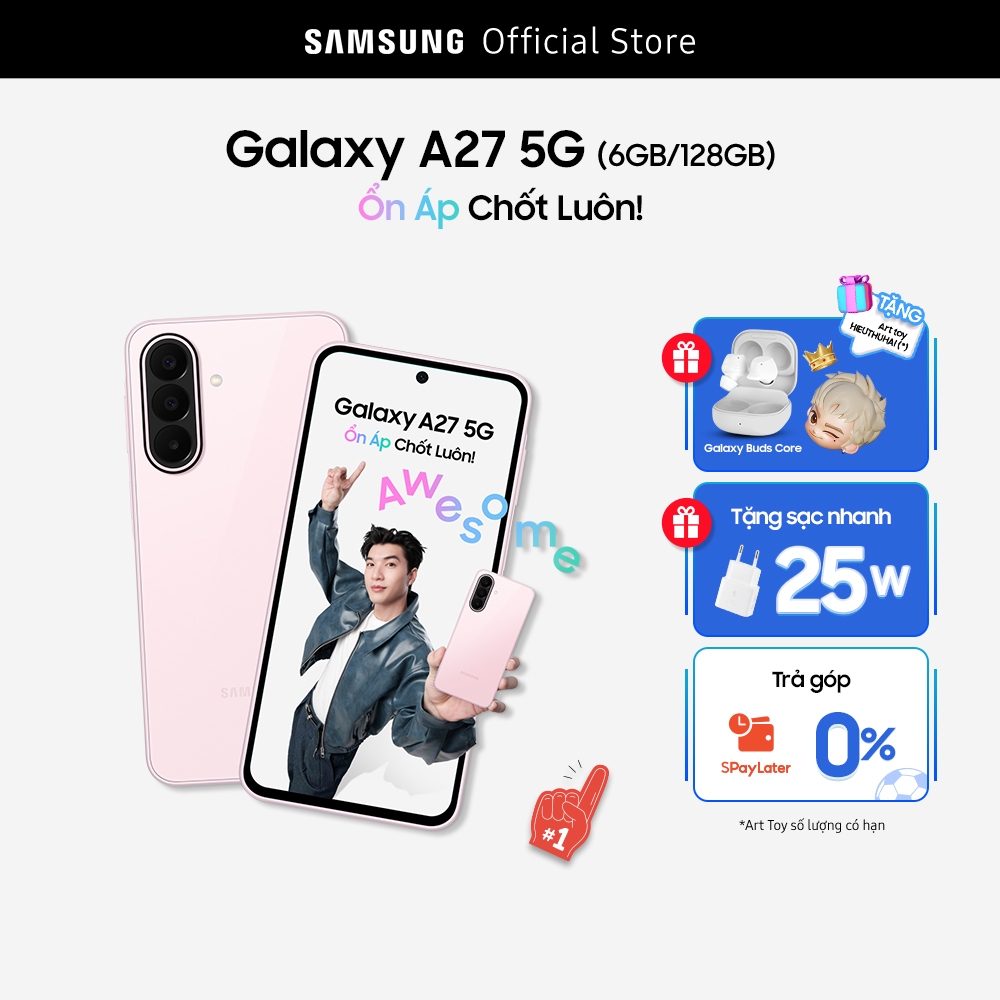 Điện Thoại Samsung Galaxy A27 5G 6GB/128GB x Charger 25W x Buds Core