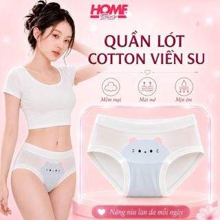 Quần lót nữ cotton viền lụa mềm mịn thoáng mát cạp vừa tôn dáng đáy lót kháng khuẩn khử mùi L1164