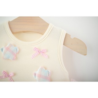 Váy công chúa bé gái QCCC vải thun cotton mềm thoải mái phối nơ kẹo ngọt D1314