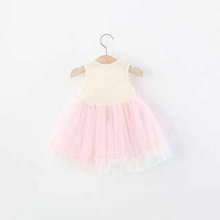Váy công chúa bé gái QCCC vải thun cotton mềm thoải mái phối nơ kẹo ngọt D1314