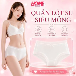 Quần lót nữ lụa băng đúc su thun lạnh mềm mịn thoáng mát, Quần chíp nữ phối ren kháng khuẩn L369