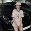 MIU.STUDIO • Áo phông cổ V số 7 from rộng dấu quần hàng QCCC, Áo thun nữ kẻ sọc phong cách thể thao năng động