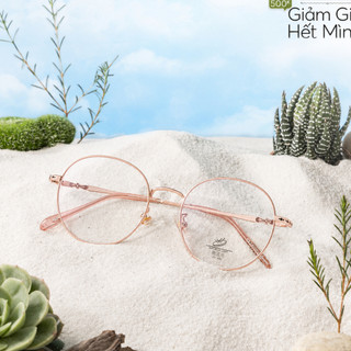 Gọng Kính Cận Tròn Nam Nữ Đổi Màu Eye Plus 66051 Gọng Kim Loại,Dáng Thời Trang Trẻ Trung Phong Cách